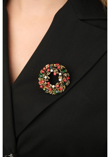Çildan Womens Yılbaşı Koleksiyonu Yılbaşı Süsü Broş