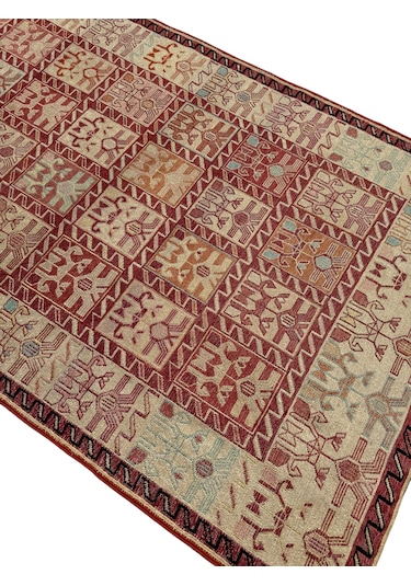 El Dokuma İpek Sumak Kilim 81x185 Yolluk Kilim