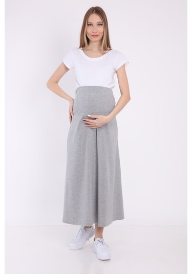 Luvmabelly Myra9031 Beli Ayarlanabilir Hamile Etek -gri-gri