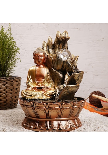 Zen Lord Buddha & Hand Temalı Su Şelalesi