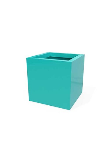 Mofiba Fiberglass Saksı Kare 30cm 30cm 30h Cm Turkuaz