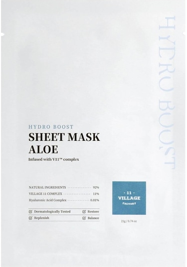 Village 11 Factory Hydro Boost Sheet Mask Aloe 21 gr – Vegan Aloe Vera Maskesi