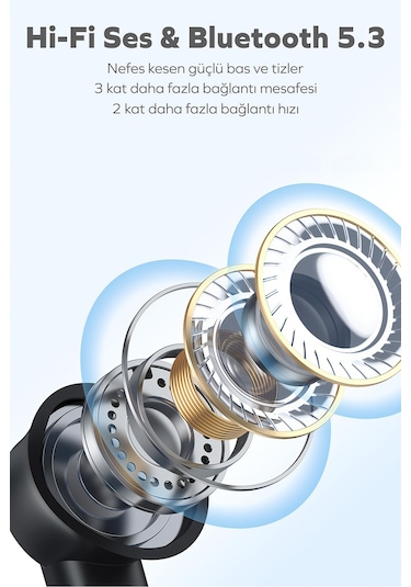 Woyax by Deji Gaming 60 MS Gecikme Çift Mod HD 4 Mikrofon ENC Kablosuz Bluetooth Oyuncu Kulaklık