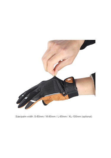 Ranyeek Bisiklet Ve Motosiklet Eldiveni: Tam Parmak, Kaymayan, Nefes Alabilir, Titreşim Emici, Dokunmatik Uyumlu, Gece Güvenliği Sağlayan Reflektif Şeritler. Çok Renkli