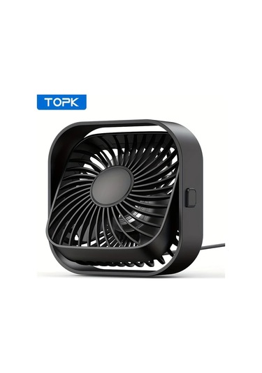 Boatshop1 Topk K51 Siyah Mini Usb Masa Fanı Fırçasız Motor Sessiz Yüksek Hava Akışı Şık Tasarım Yatak Odası Rv Ventilasyon Pilsiz