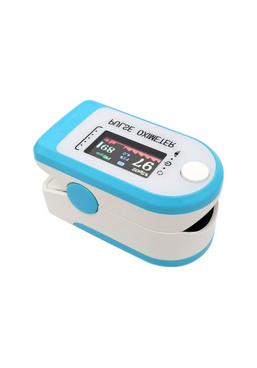 Vkemall Pulse Oksimetre Parmak Ucu Klipsi P-ulse O-ximetre Tft Renkli Ekran Mini Spo2 Monitörü Oksijen D Mavi