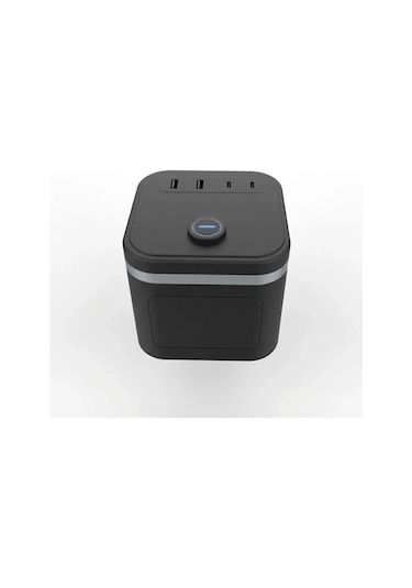 Termal Akım Korumalı Isıya Dayanıklı 3 Lü Duvar Tipi Priz 2x Usb 2x Typce 3680 W