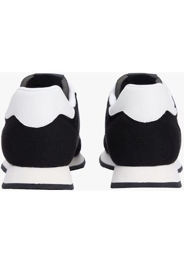 Tommy Hilfiger Erkek Kumaş Kombinli Koşu Stili Sneaker - Siyah-9598 Black