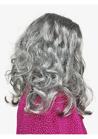 Riota Karnaval Peruk Uzun Gri Saçlar, 40 Cm 168041998 Gri