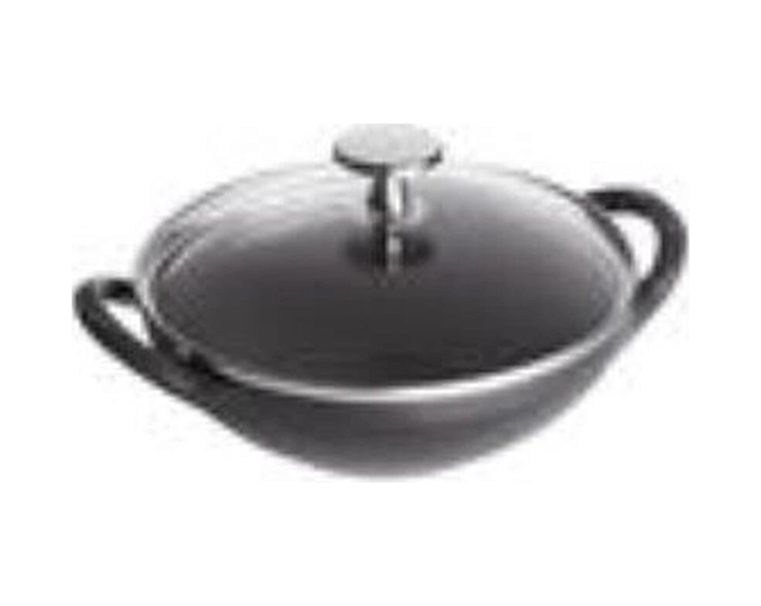 Staub La Cocotte Demir Döküm Siyah Mini Wok 16 Cm Bakır - Siyah