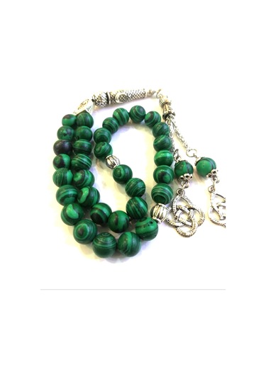 Malahit - Malakit Doğaltaş Tesbih - Tespih - Yeşil Malahit