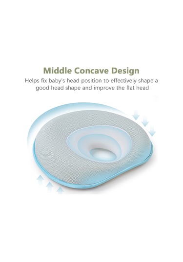 Yenidoğanlar İçin Yastık Düz Başları Önlemek İçin Rahat Bebek Baş Şekillendirme Yastığı 0-12 Aylık Bebekler İçin Hafızalı Sünger Yastık