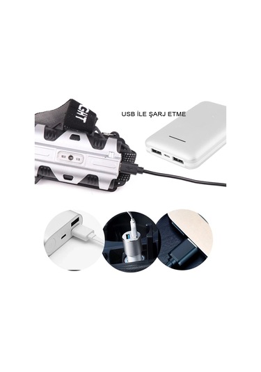 4 Modlu Sensörlü Şarjlı Güçlü Kafa Lambası Wt-248 Renkli