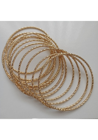 Lente Aksesuar Xuping Gold Kesme Model Ajda Bilezik 3'lü Set Altın - Gold