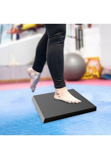 Suntek Egzersiz Dengesi Yumuşak Kalın Yoga Diz Yedi Siyah Siyah