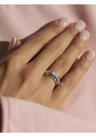 Luchi Jewellery Şık Gümüş Minimalist Yüzük Hediye 229536653 Gümüş