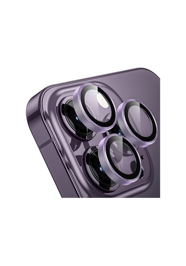 Buff Iphone Uyumlu 13 Pro / 13 Pro Max Uyumlu Kamera Metal Lens Koruyucu Mor
