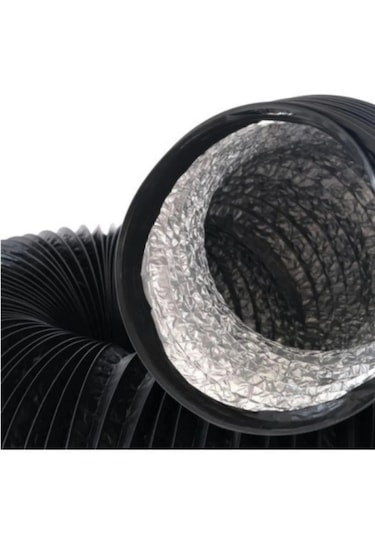 Einstein Dizel Isıtıcı 75 Mm Flexible Telli Hortum 10 Metre Siyah