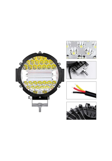 3Modlu Kombo 51w Siyah Yuvarlak Off Road Çalışma Tekne Lambası