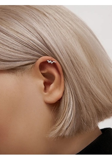 Zoloto Russkih Labret Ve Helix Piercing Gümüş 925 65455820 Gri