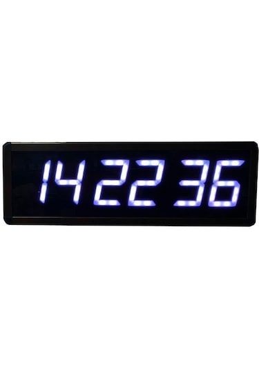 Wifi Senkronize Saniyeli Dijital Led Saat Derece, Beyaz 16x65 Cm Beyaz