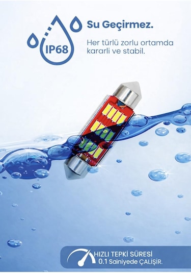 36mm C5w Sofit Led Ampul, Beyaz, Canbus Arıza Lambası Yakmaz, Plaka Ve Tavan Lambası İçin, 2 Adet