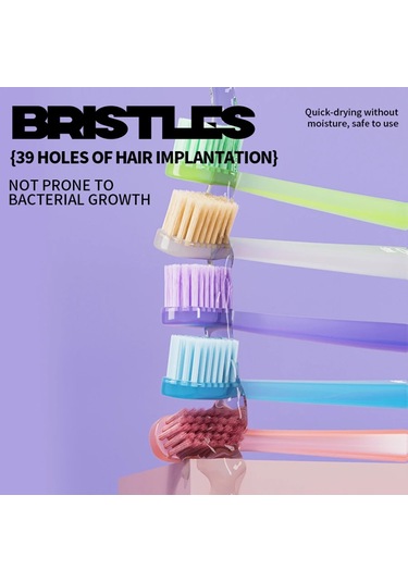 Yuqing 5 Adet Jöle Diş Fırçası Yetişkin Yumuşak Diş Fırçası Çift