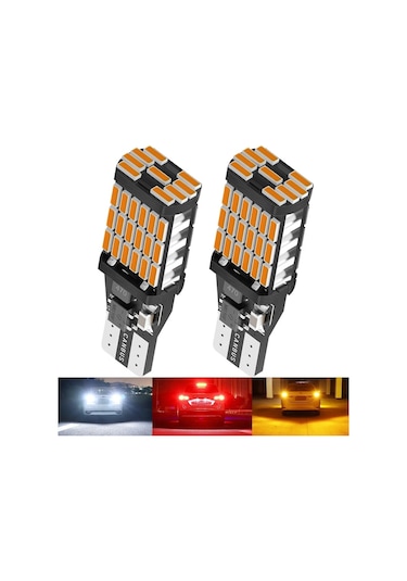 T15 W16w Canbus 45 Led Turuncu Sinyal Ampülü