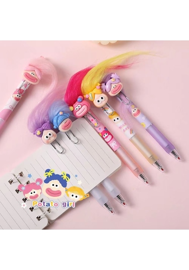 Karikatürlü Jel Tükenmez Kalem 6 Adet