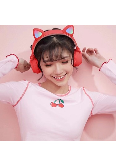 Geeroyoo Kablosuz Led Işıklı Kat Kulaklık - Mikrofonlu, Katlanabilir, Tf Kart Ve Aux Girişli, 40mm Hoparlör, 400mah Pil