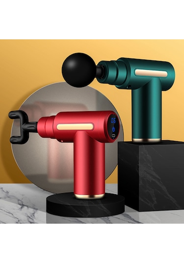 Skycity Ev Ve Taşınabilir Kas Gevşetici Masaj Cihazı - 6 Seviye Hız Ayarı 1800-3200rpm 4 Değiştirilebilir Uç, 1200mah Pil, Type-c Şarj Gri