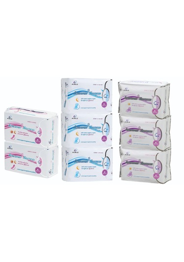 Airiz 8li 3, 10lu 3 Ve 30lu 2 Paket Hijyenik Kadın Pedi