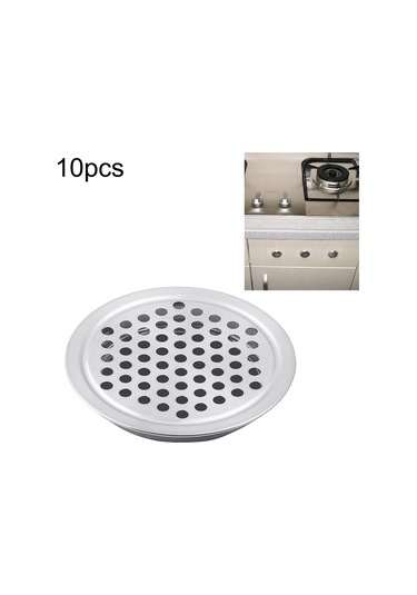 Sones 10 Adet Düz Yüzey 35mm Dolap Yuvarlak Hava Menfezi Paslanmaz Çelik Panjurlu Izgara Kapağı Havalandırma Delikleri Küçük Delikli Diğer