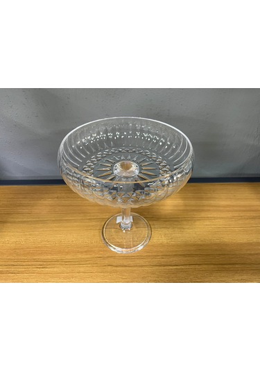 Aless Glass El Yapımı Cam Çanak Ayaklı Sunumluk