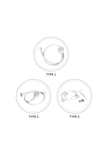 Kosona Jk-5000 Beyaz El Tipi Duş Başlığı Seti: Evcil Hayvan Yıkama, Saç Yıkama, Araç Yıkama İçin 1m Hortum Ve Ayaklı + Üç Yollu Ayna Diğer