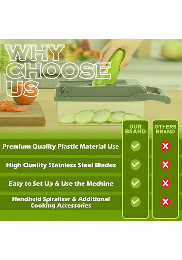 Ry-13'ü 1 Arada Sebze Doğrayıcı Profesyonel Mutfak Mandolini Sebze Rendesi Sebze Doğrayıcı Patates Dilimleyici Diğer