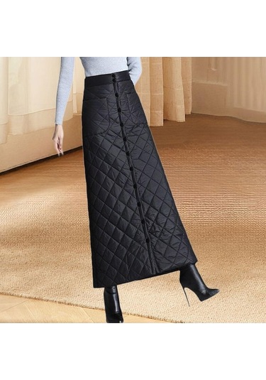 Fastbuy Dolıty Kadın Etek - Yumuşak Rüzgar Geçirmez, Yüksek Bel, Flört Stili Siyah Siyah