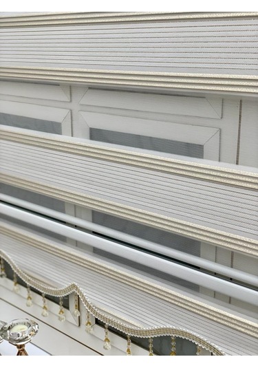 Yeni Sezon 1. Kalite Boncuklu Zebra Stor Perde (469292127)