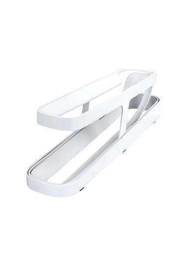 Yeni Buzdolabı Yumurta Yuvarlama Saklama Rafı Yumurta Saklama Tutucu Yuvarlanan Yumurta Dağıtıcı Buzdolabı Saklama Kutusu Beyaz