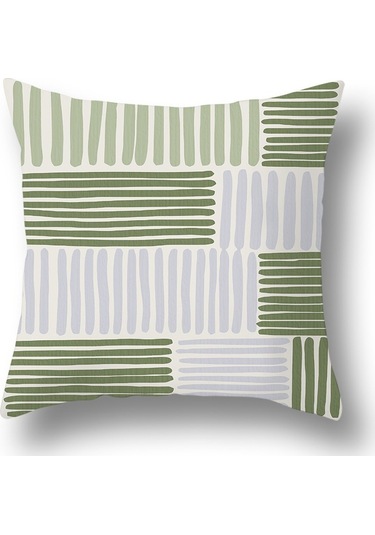 Kuzey Avrupa Geometrik Keten Yastık 50 50cm-37 Ekru