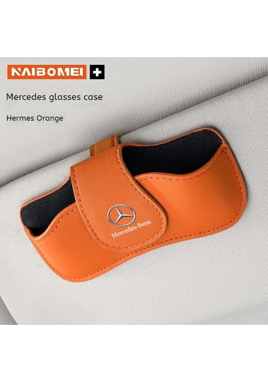 Mercedes-benz Amg Için A C E V R Class Glc Slk Sl Vito Araba Visor Pu Deri Orange