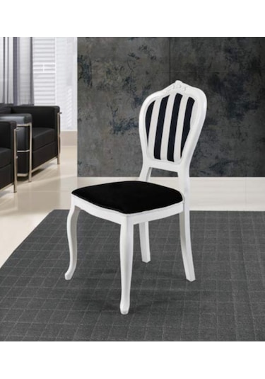 Onurdesign16 Baba Ayaklı Bambi Ahşap Siyah & Beyaz Boyalı Açılır Yemek Masasa