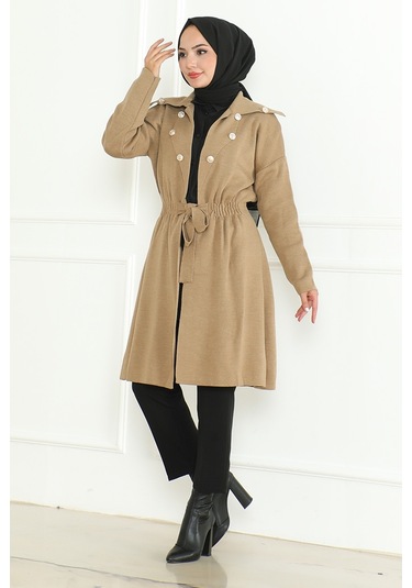 Beylem Beli Lastikli Triko Kap 1193 - Vizon