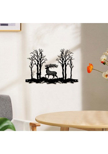 Suntek Geyik Asılı Tabela Sergileme Sanat Eseri Çiftlik Evi Orta