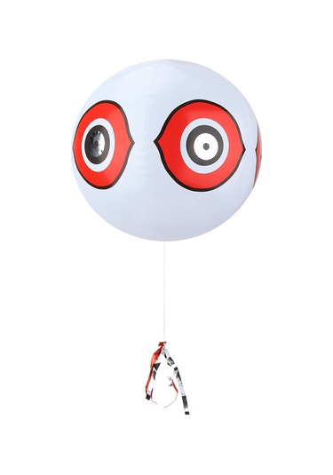 Ximistore9 Bahçe Kuş Engelleyici Balon - 3d Göz Desenli, Siyah, Dayanıklı Pvc Materyal