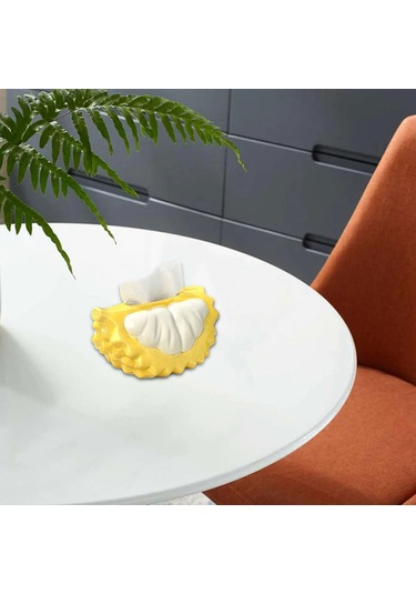 Homyl Durian Şekilli Mendil Kutusu Sevimli Dispenseri Banyo Sarı