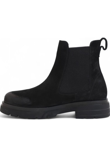 Hammer Jack 2102 Anatomik Tabanlı Ultra Hafif Hakiki Deri Chelsea Siyah-nubuk Siyah