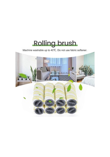 Fc5 Fc7 Fc3 Fc3d Elektrikli Zemin Temizleyici İçin 8 Adet Rulo Fırça Yedek Aksesuarı