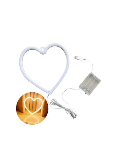 Sarı Led Gece Lambası Titreşimsiz Atmosfer Oluşturmak Uzun Ömürlü Çekici Parti Ev Dekor Kalp Şekli Işık Aksesuarları Sarı