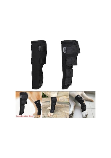 Homyl 2 Adet Pet Dirsek Dizlik Artrit Için Esnek Yara Siyah-s-m